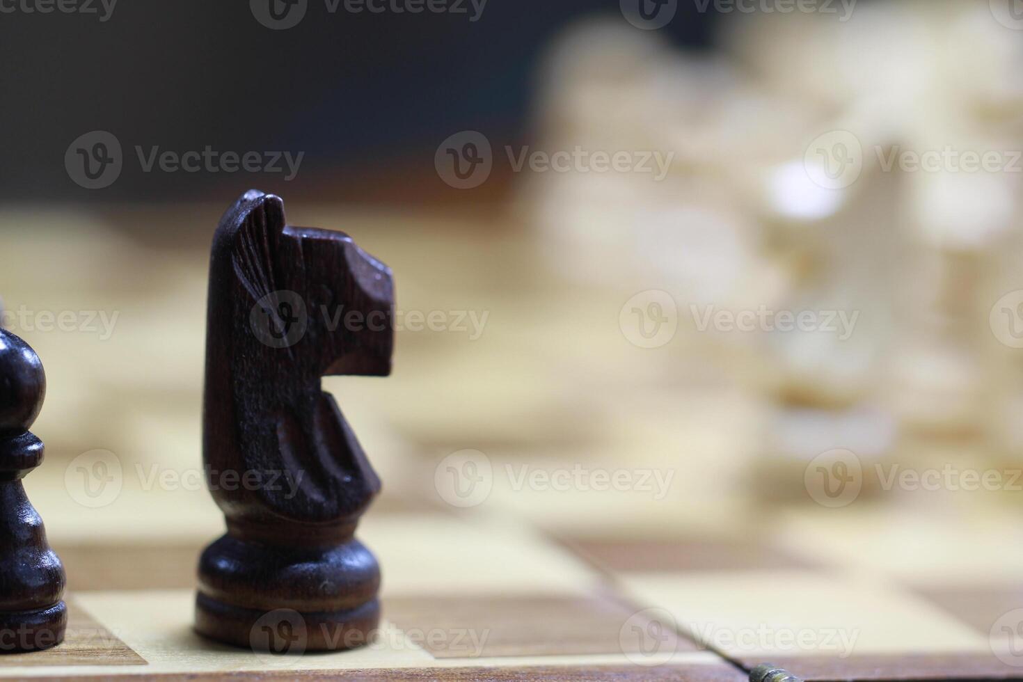arrangement of chess pieces, a strategy game that sharpens your brain and focuses photo