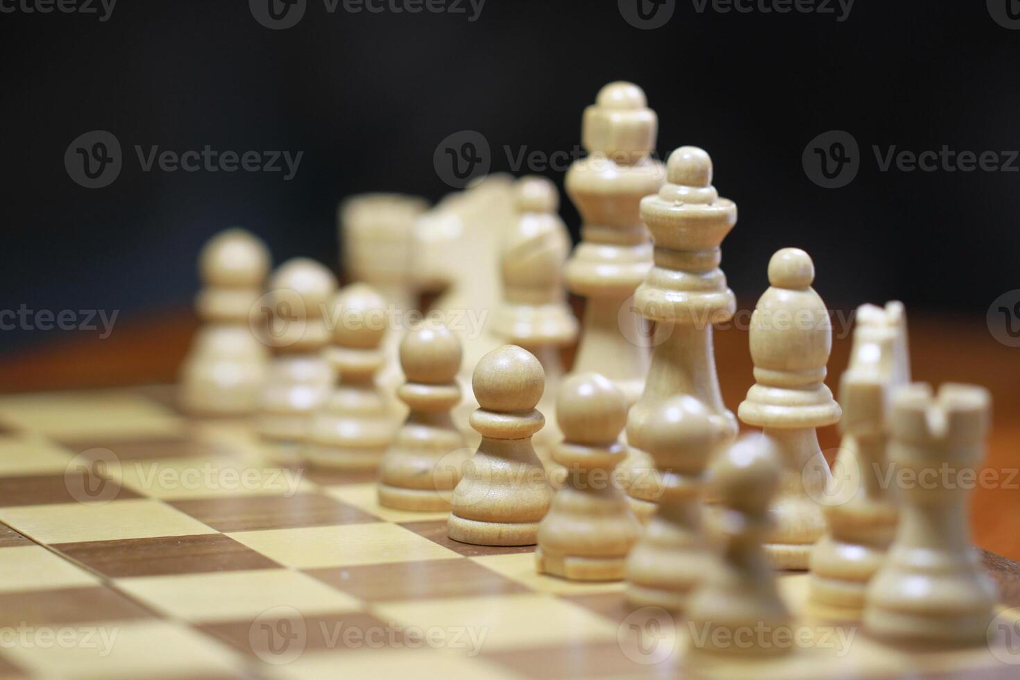 arrangement of chess pieces, a strategy game that sharpens your brain and focuses photo