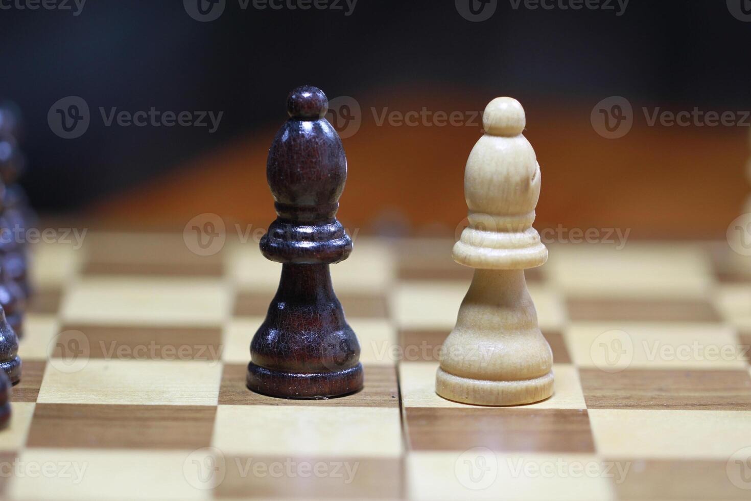 arrangement of chess pieces, a strategy game that sharpens your brain and focuses photo