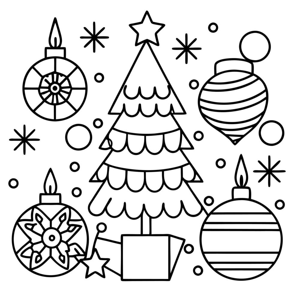 Christmas Background. christmas tree. xmas Decorations. Generative art. AI. vector