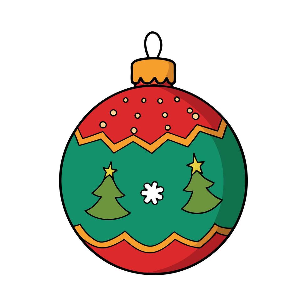 Close up of lighted Christmas tree Ornament. winter holidays decoration. copy Space. greeting card vector