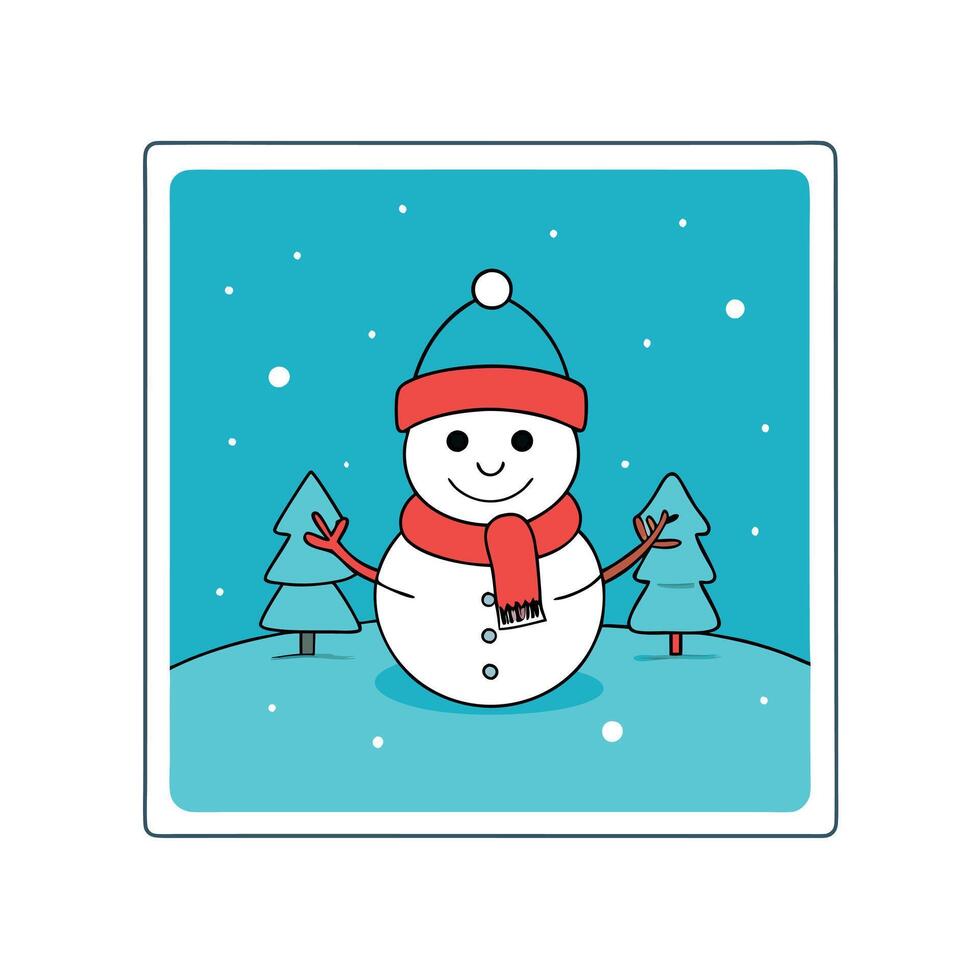 Winter cyan background. happy holidays concept. christmas card. copy space vector