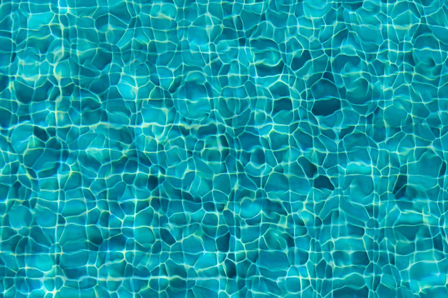 Dazzling Azure Surface of a Tranquil Pool Reflecting Sunlight on a Warm Summer Afternoon photo