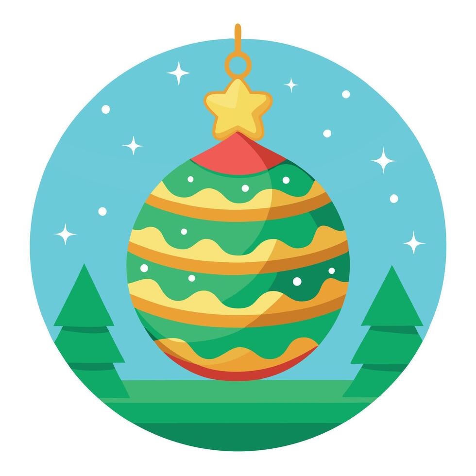 Beautiful christmas tree toy on the festive background banner vector