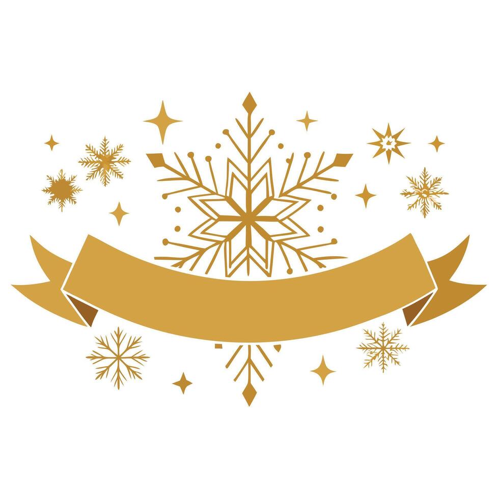 Gold snowflakes with a white background. banner. background. abstract vector