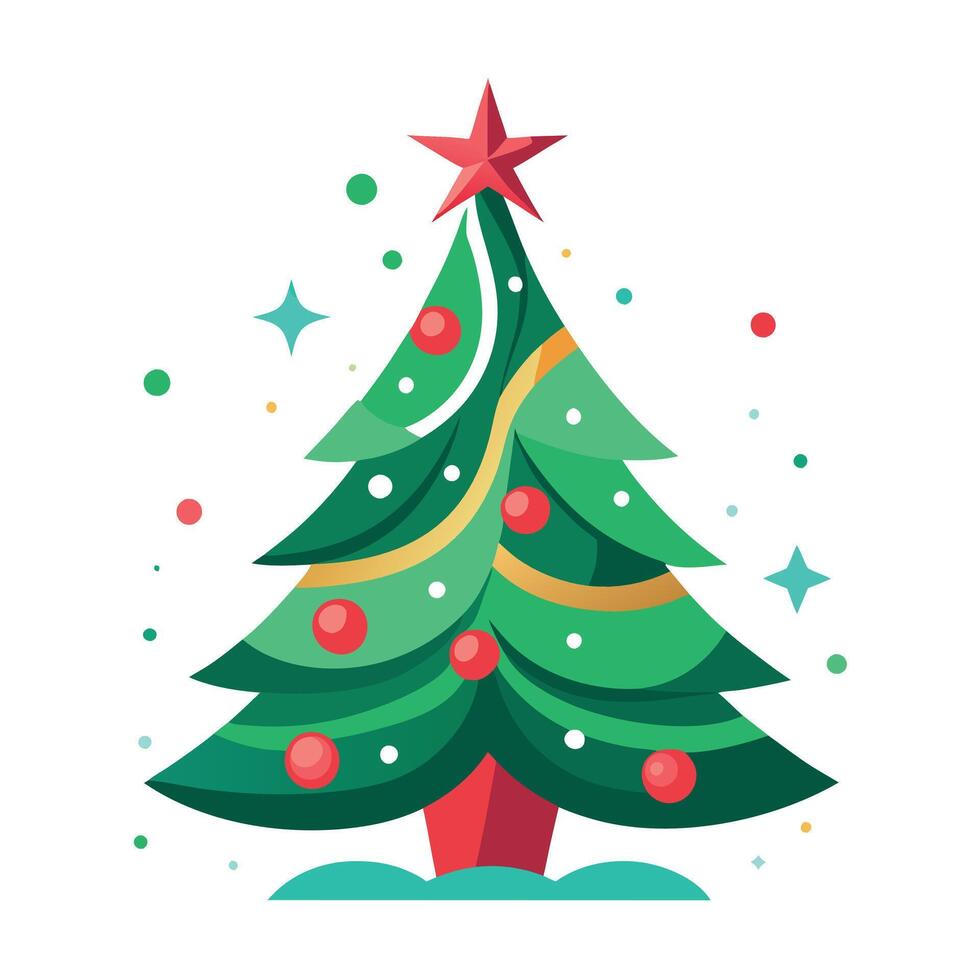Abstract fantasy festive christmas tree background header wallpaper background. vector