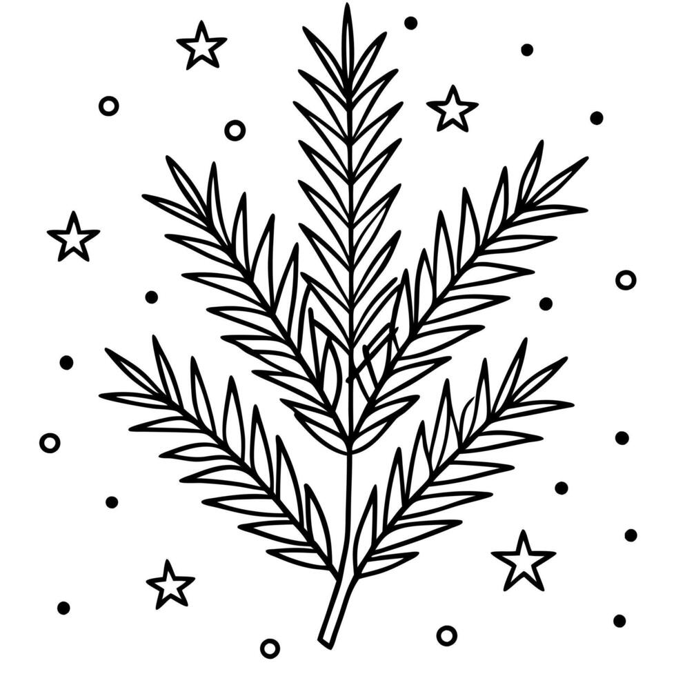 Merry Christmas background. Fir tree brunch Background. vector