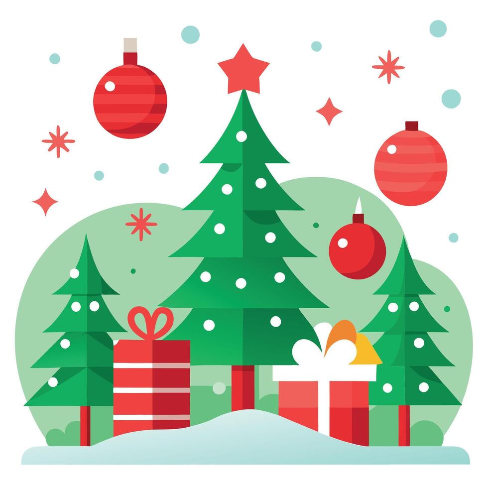 Decorative christmas background - stock picture backdrop vector