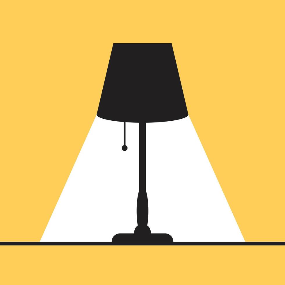 Lamp spotlight icon in flat style. Spotlight illustration on isolated background. Light bulb sign business concept. vector