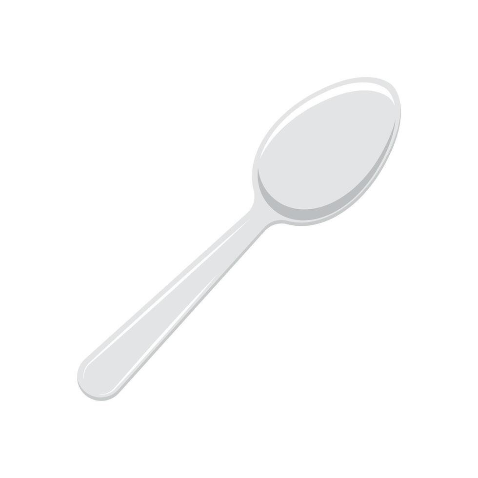 Spoon icon in flat style. Teaspoon illustration on isolated background. Tablespoon sign business concept. vector