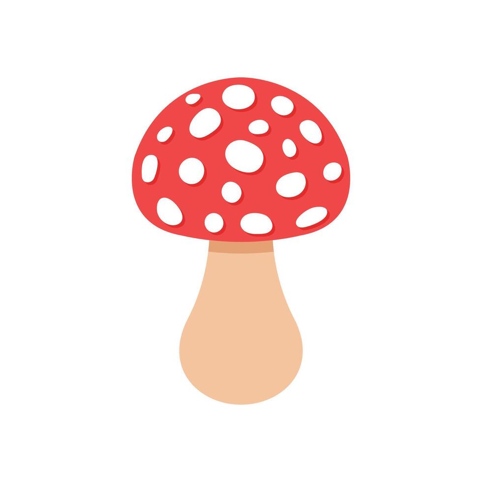 Mushroom icon in flat style. Boletus illustration on isolated background. Nature food sign business concept. vector