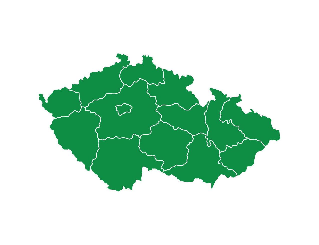 Map of Czech Republic. Czech Republic Map on white background. vector