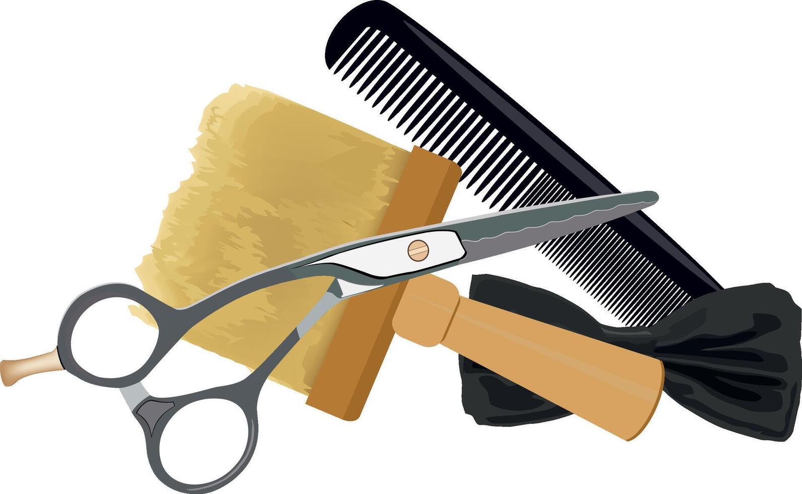 barber accessories and men's grooming vector