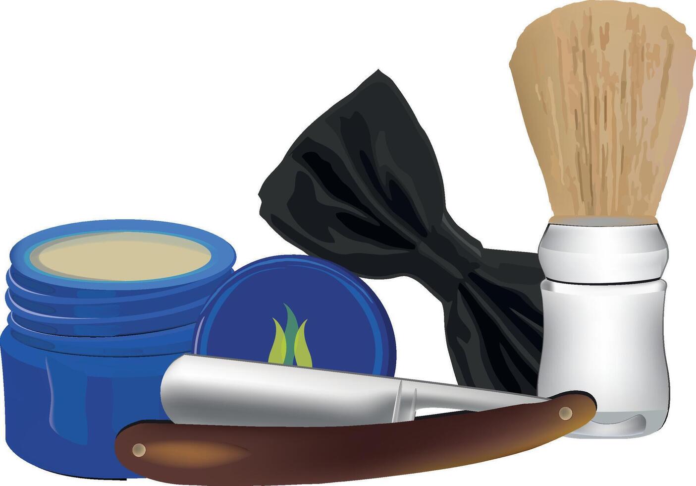 Shaving kit clipart vector