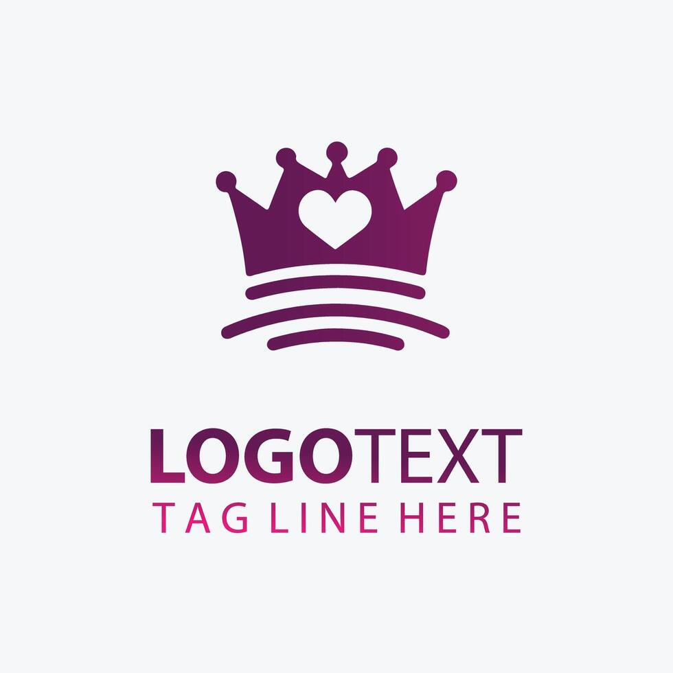 Elegant Pink Heart Logo vector