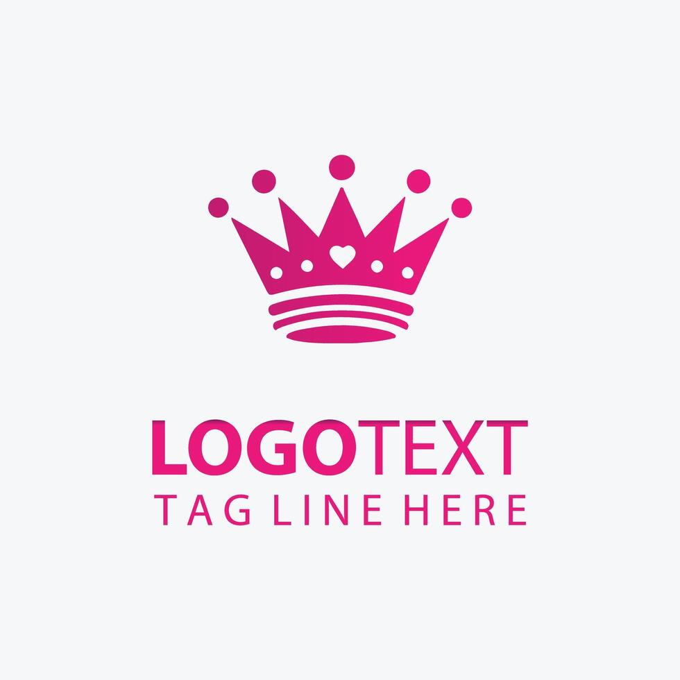 Elegant Purple Heart Shaped Laurel Wreath Logo vector