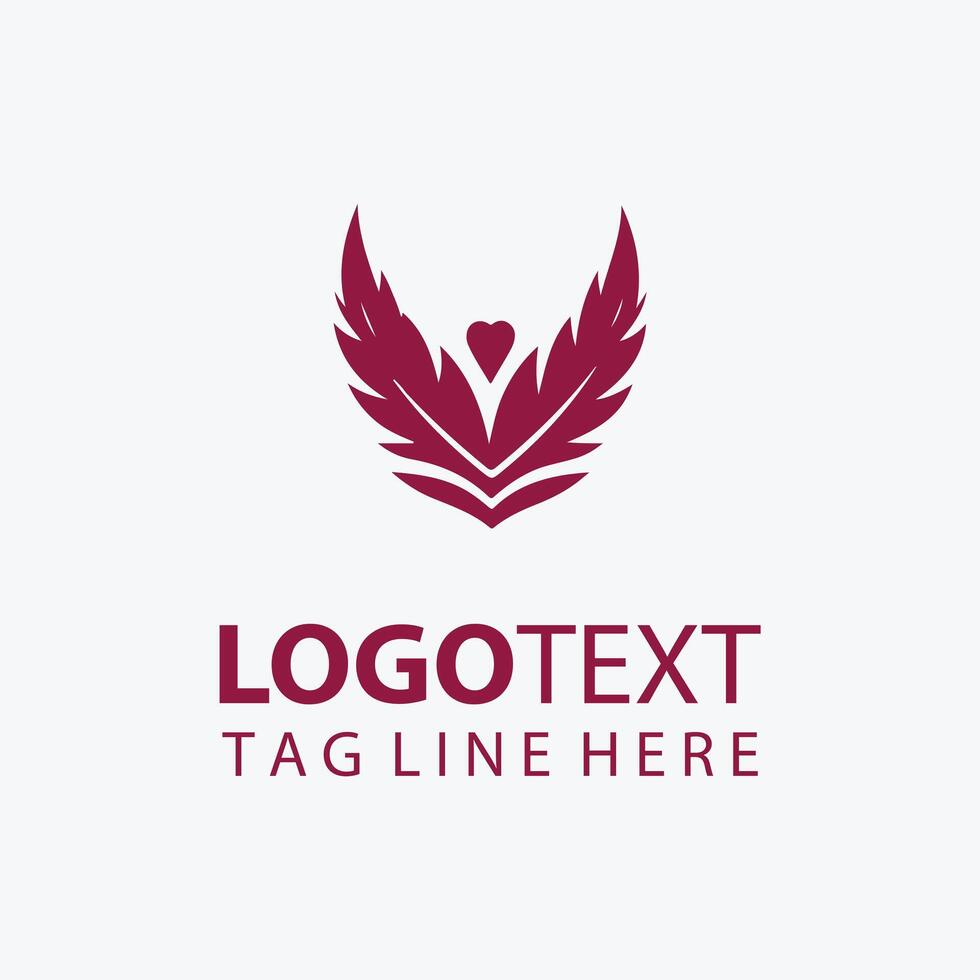 Pink heart logo with sparkling signal waves perfect for a dating app vector