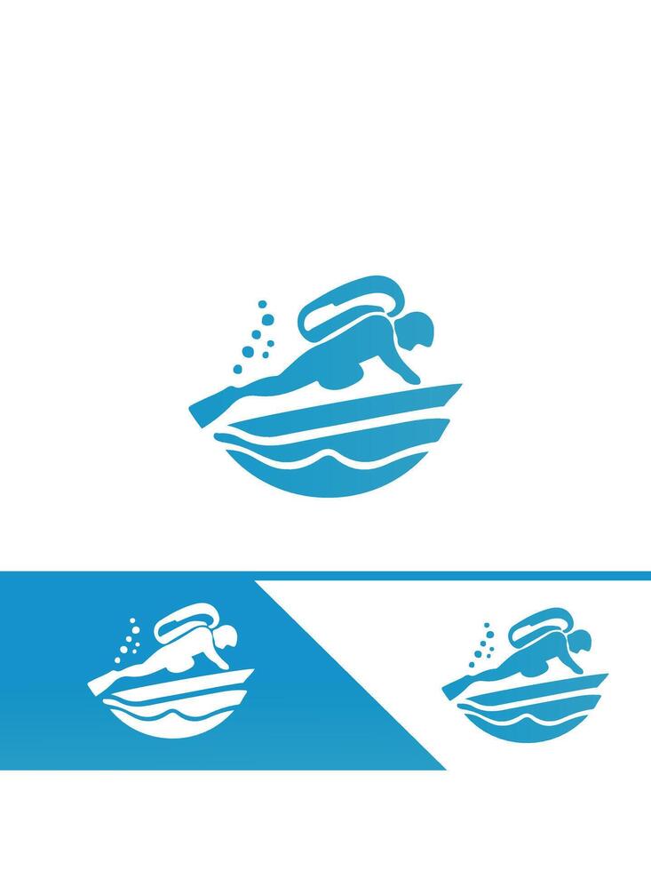 A logo for a diving company vector