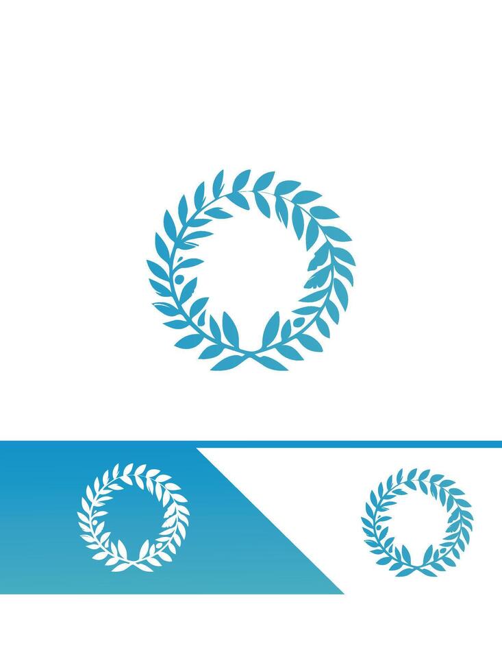 A laurel wreath logo design vector