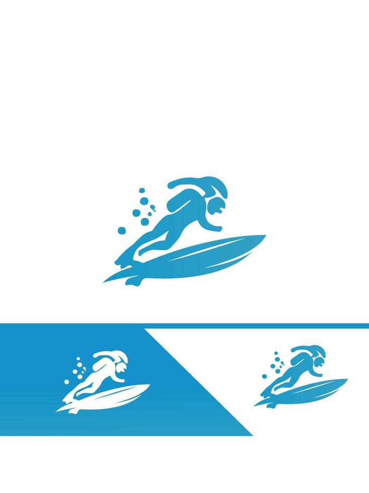 A logo for a surfboard company vector