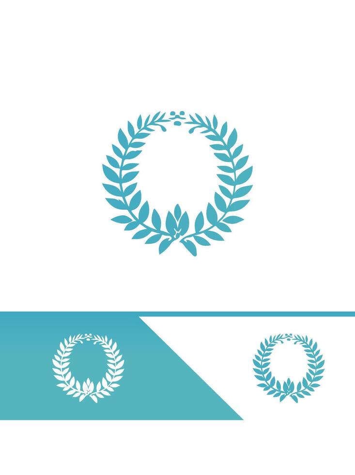 A laurel wreath logo design vector