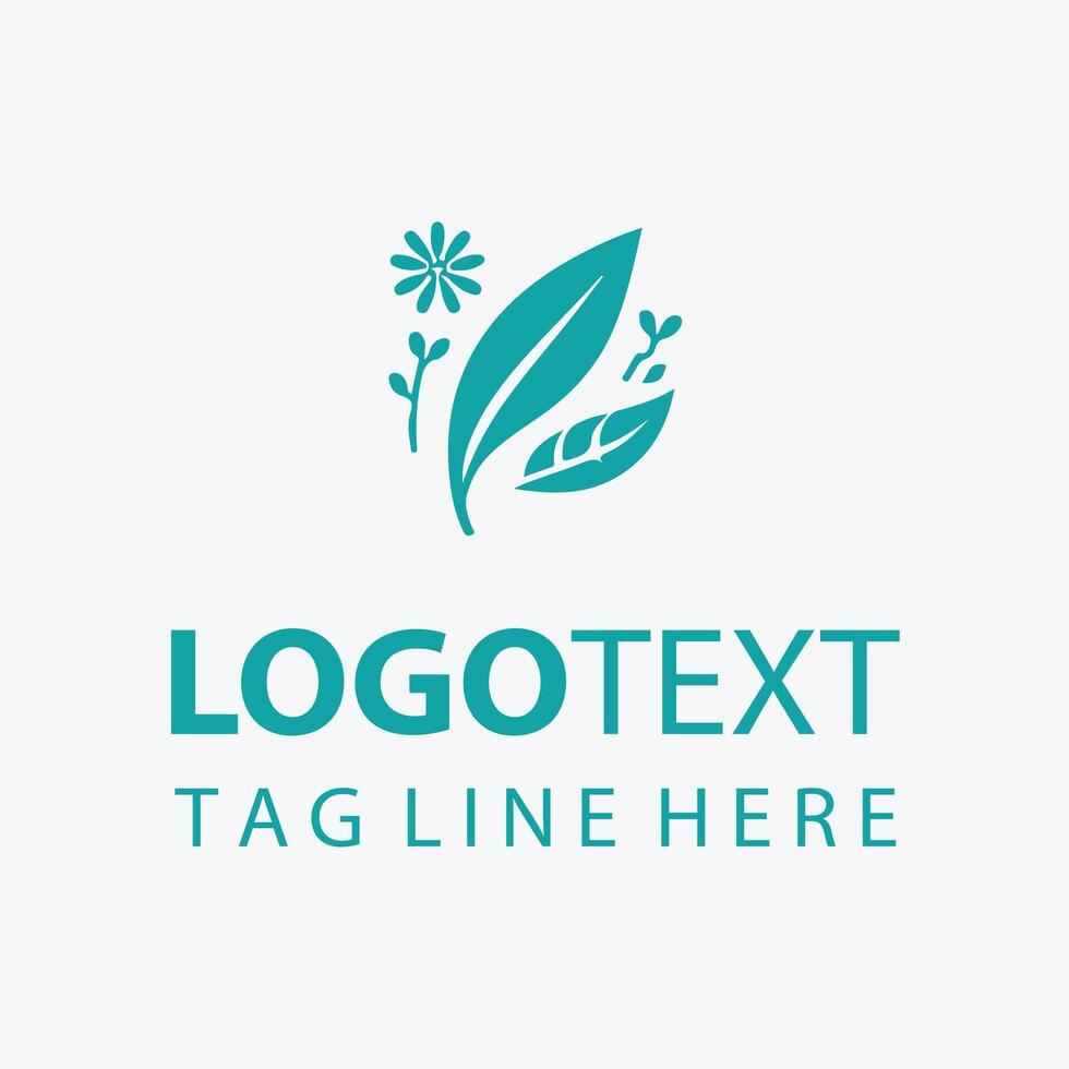 Elegant Green Botanical Logo Design for Natural Brands vector