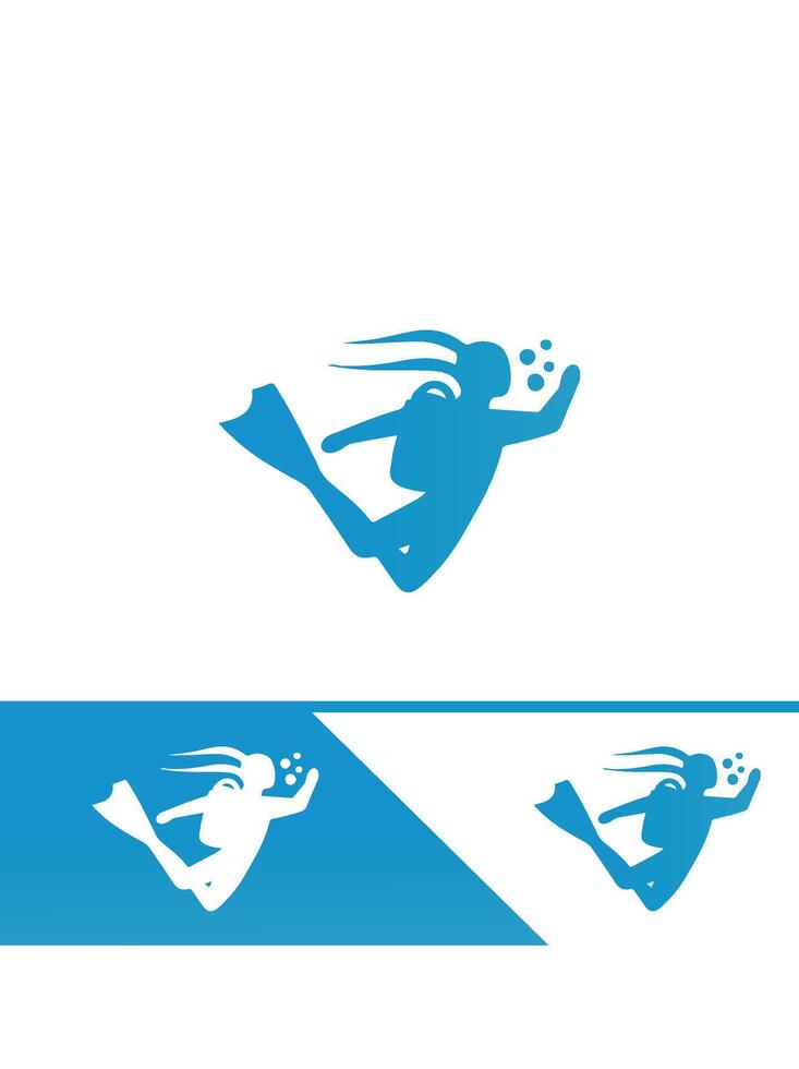 A logo for a diving company vector