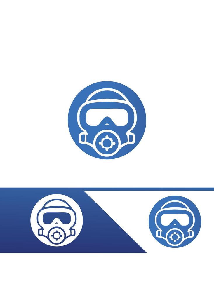A logo for a gas mask company vector