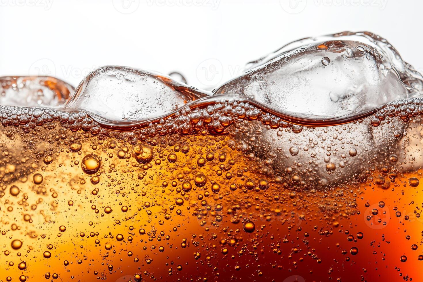 Bubbles rising in a refreshing beverage during a sunny summer afternoon. photo