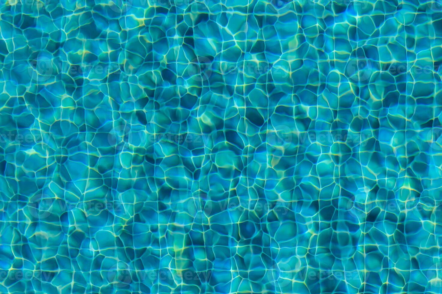 Mesmerizing Turquoise Ripples Dance Under the Sun in a Serene Swimming Pool During a Bright Summer Afternoon photo