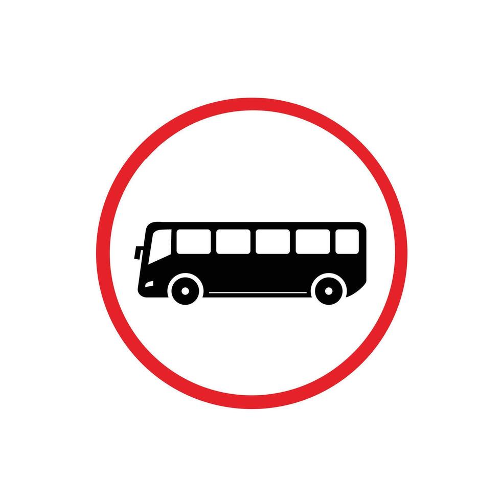 road sign icon, bus no parking allowed. suitable for poster and web icon use vector