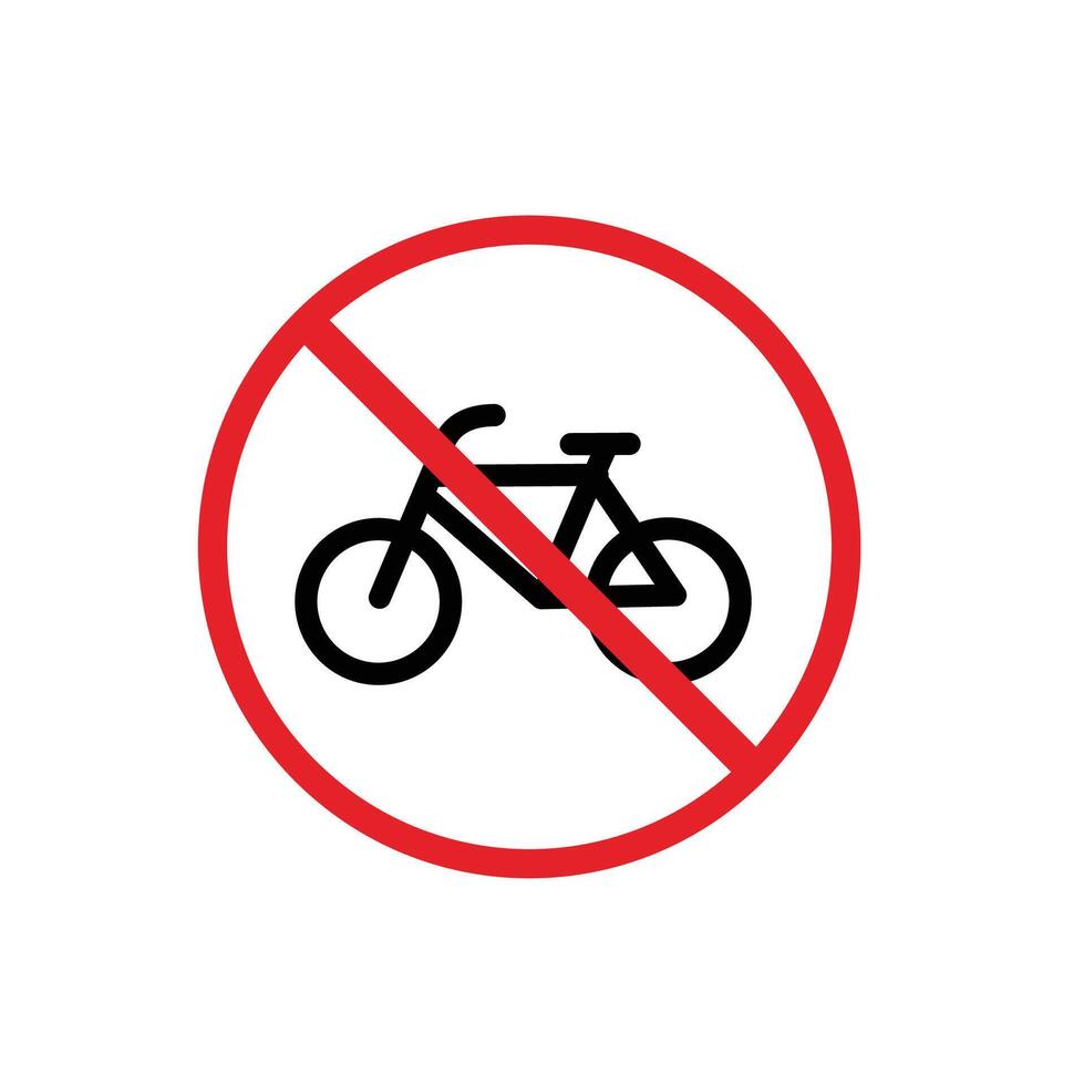 road sign icon, bicycles no parking allowed. suitable for poster and web icon use vector