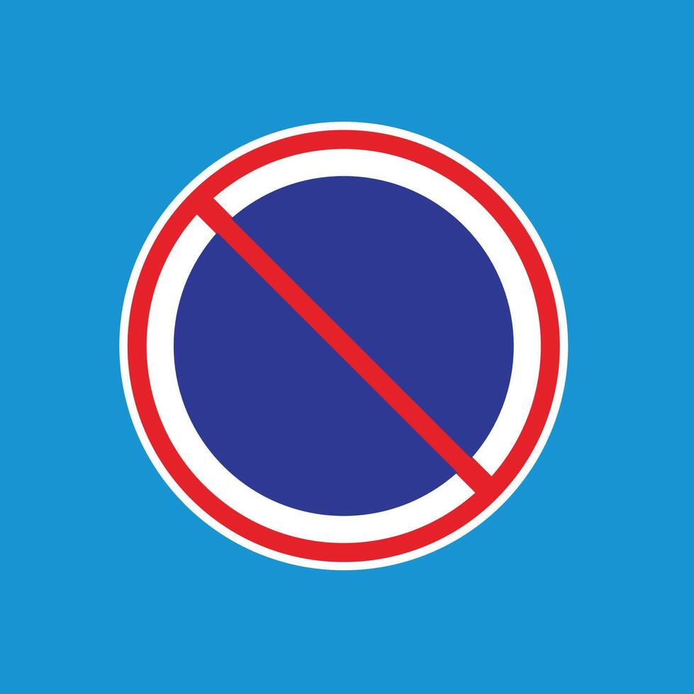 Road sign icon, No Waiting. suitable for poster use and web icons vector