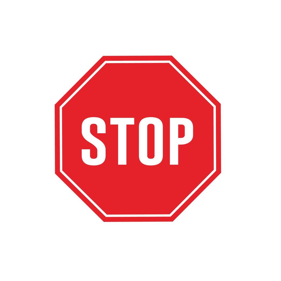 SRoad sign icon, stop traffic. suitable for poster use and web icons vector