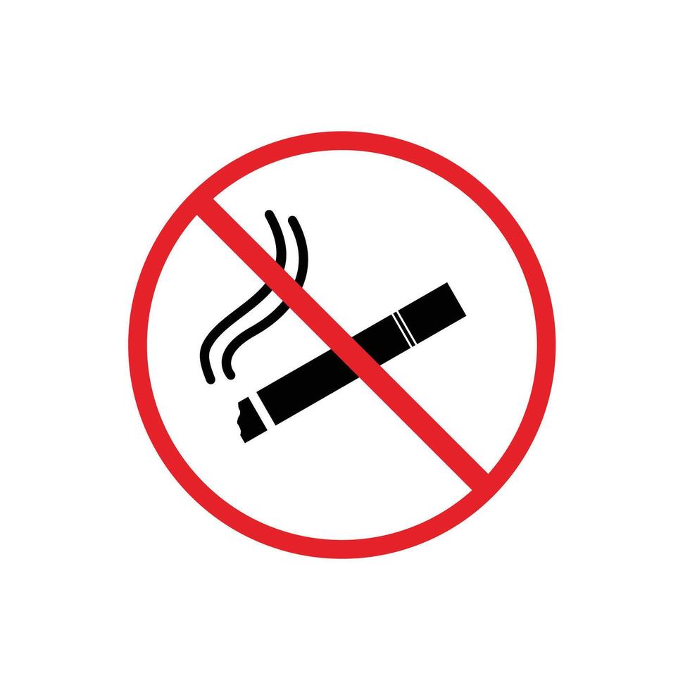 Road sign icon, No Smoking. suitable for poster use and web icons vector