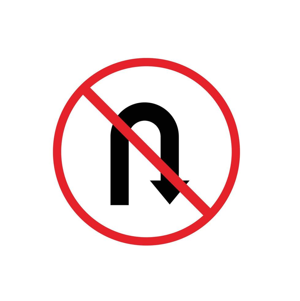 road sign icon, no turning back. suitable for poster use and web icon vector