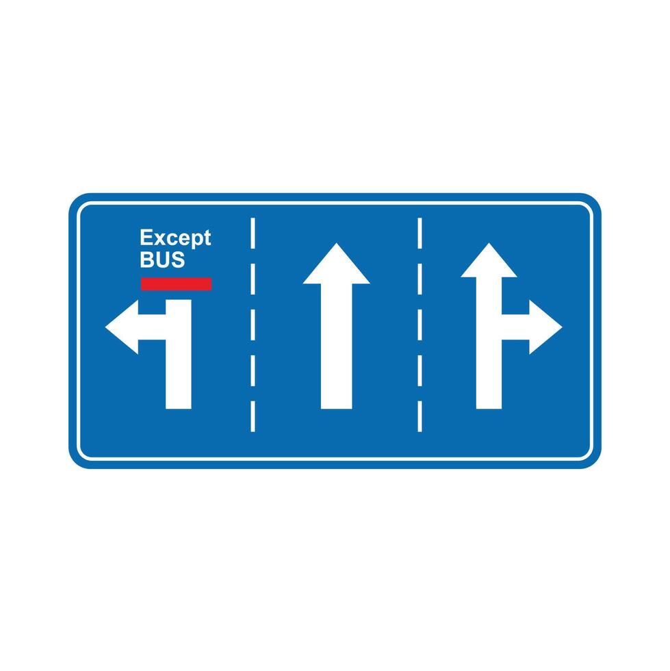 road sign icon, Appropriate traffic lanes traffic on blue checkered board. suitable for poster use and web icon vector