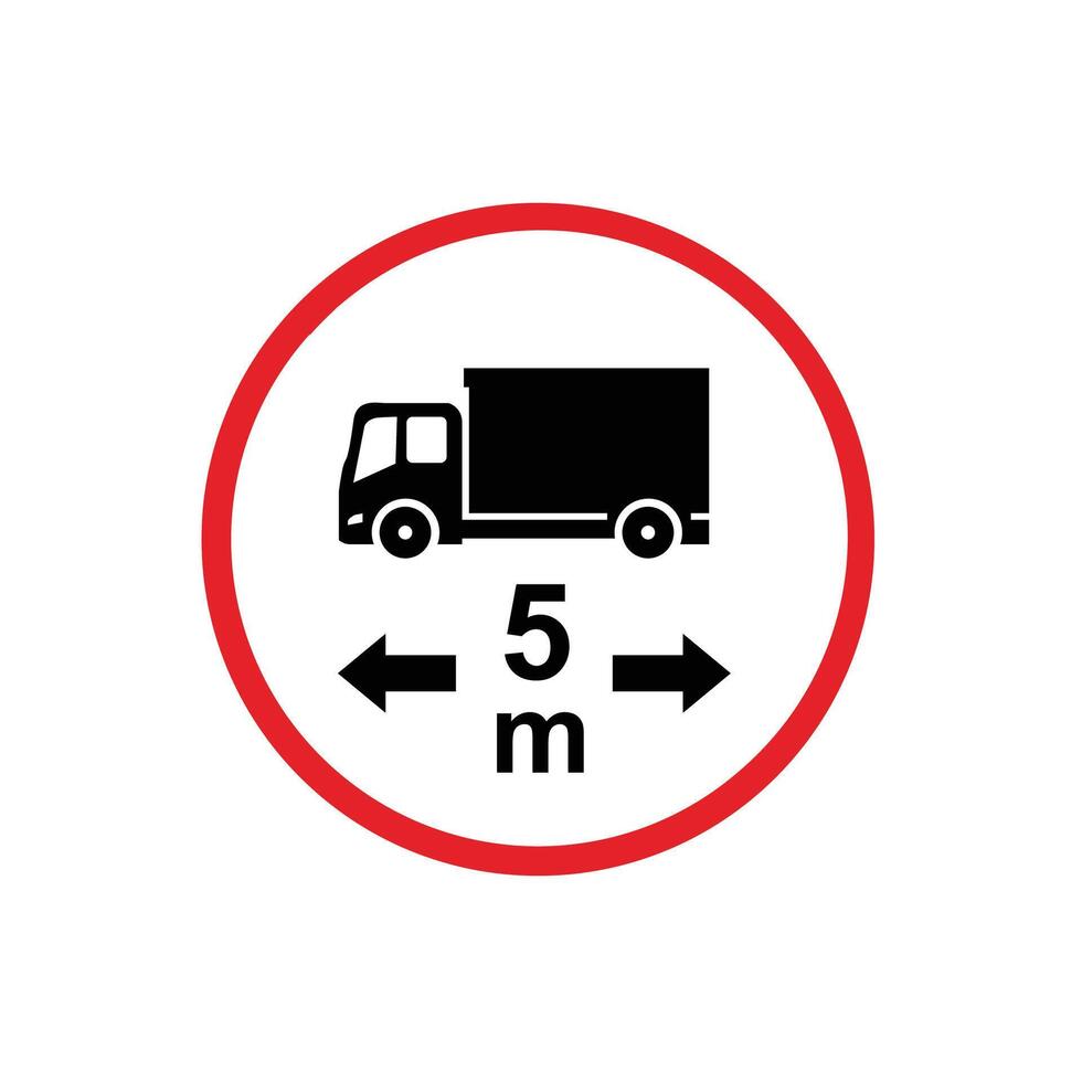 Road sign icon, Vehicle Length Limit suitable for poster use and web icons vector