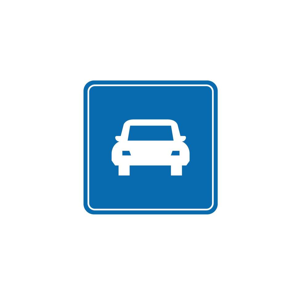 road sign icon, Begin of Expressway traffic on blue checkered board. suitable for poster use and web icon vector