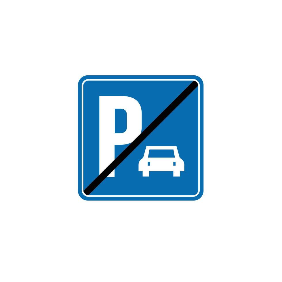 road sign icon, no Parking traffic on blue checkered board. suitable for poster use and web icon vector