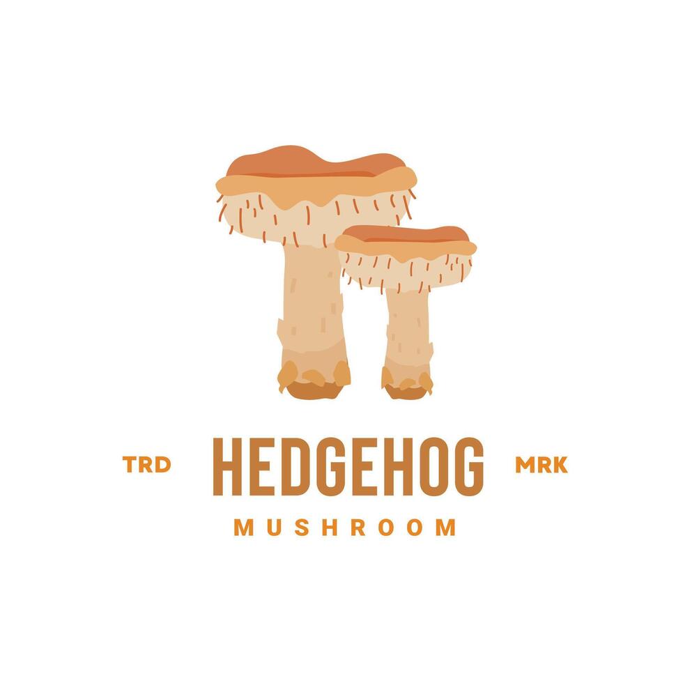 hedgehog mushroom logo illustration is suitable for vegetable shops and gardens, both for posters and web icons. vector