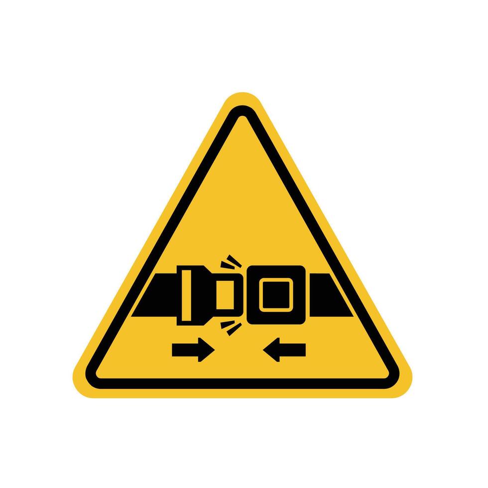 wear safety belt sign on yellow triangle board. Suitable for posters and web icons vector