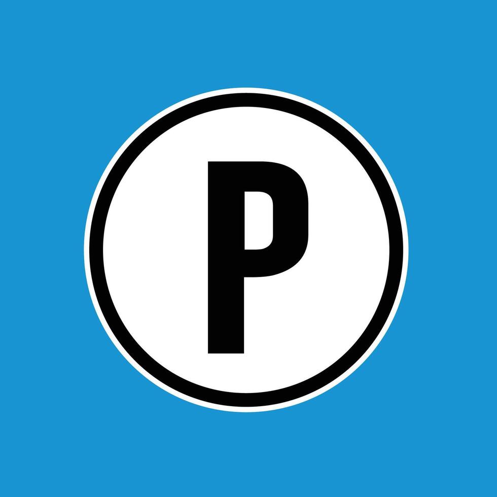 road sign icon, parking place. suitable for poster use and web icon vector