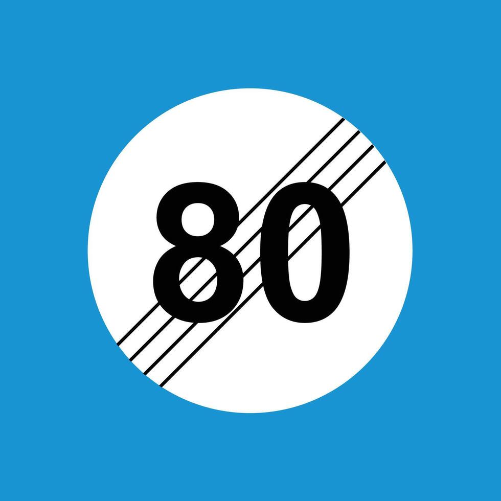 Road sign icon, Speed Limit Ends. suitable for poster use and web icons vector