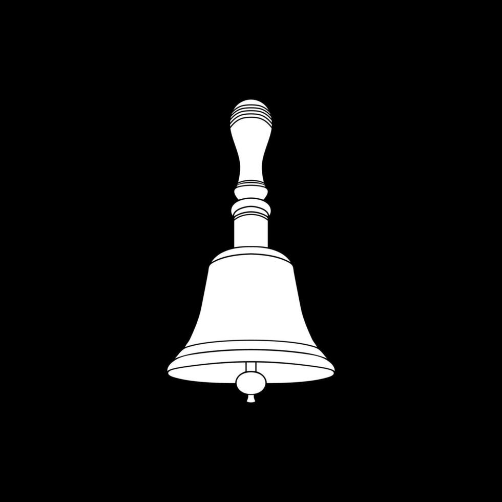 Silhouette of the Hand Ringing Bell, Flat Style, can use for Pictogram, Apps, Website, Logo, Art Illustration, of Graphic Design Element vector