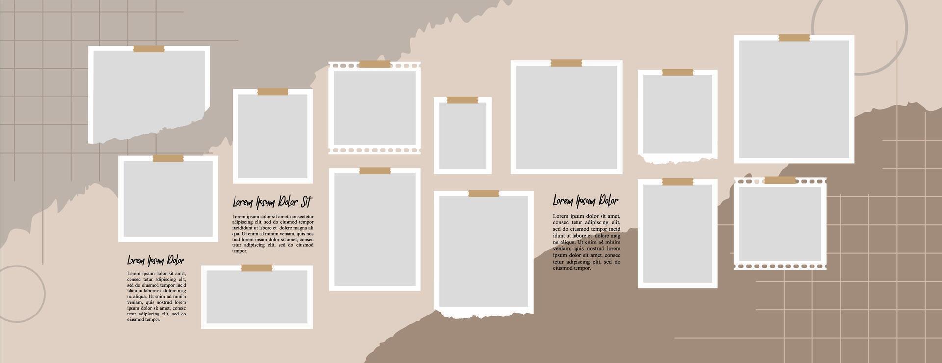 Board Collage photo effect vector
