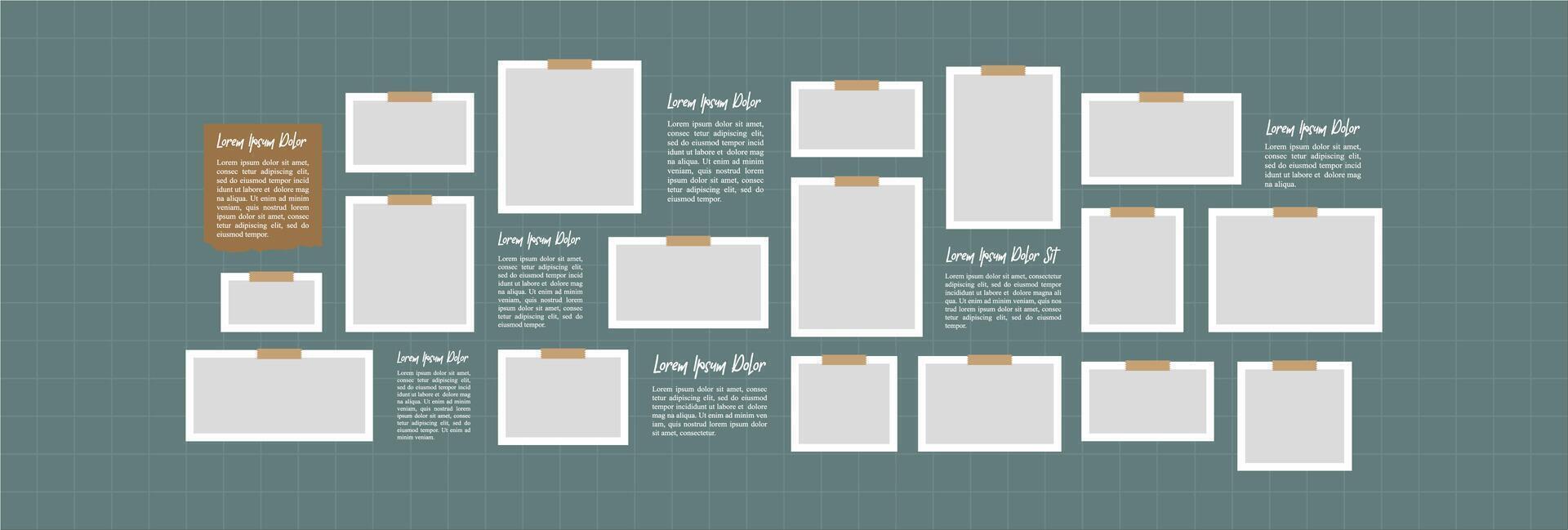 photo frame collage template vector