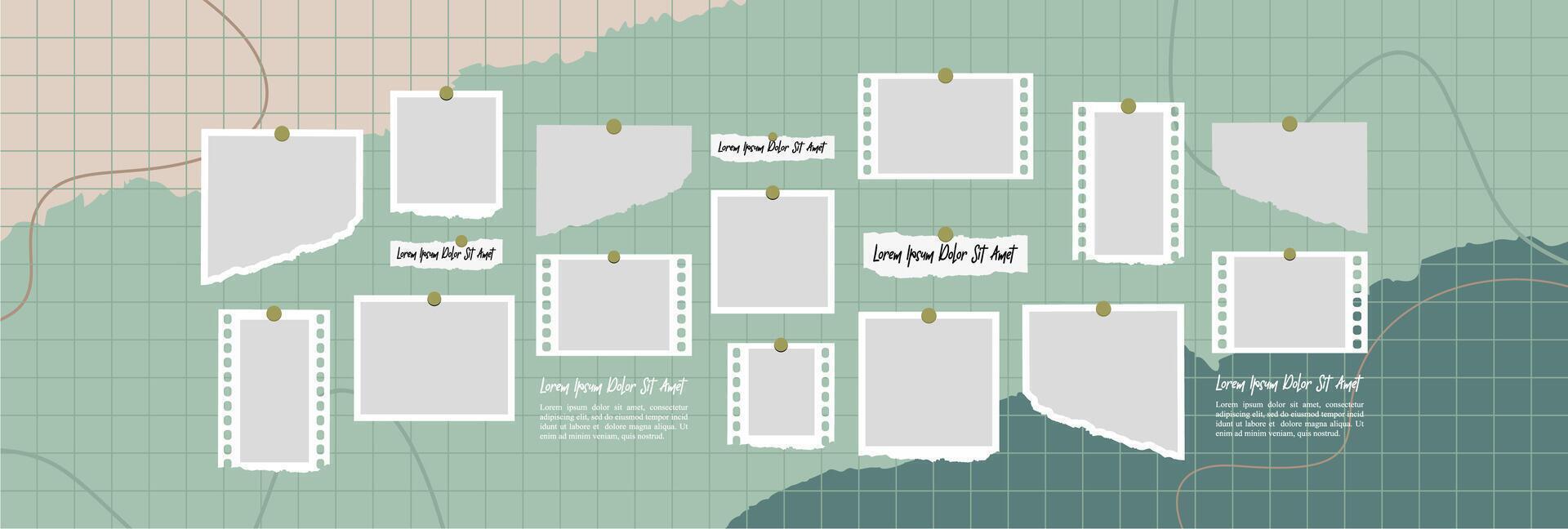 Blanck photo frame collage collection vector