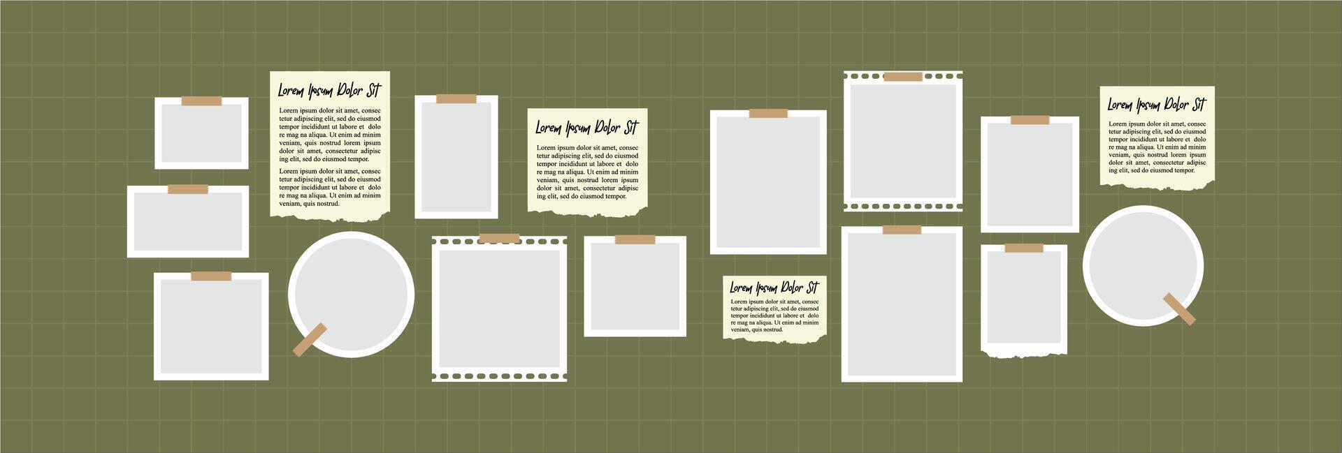 photo frames set with text space vector
