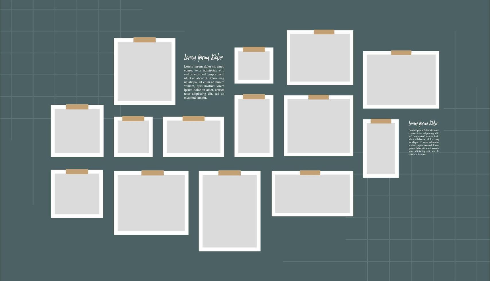 Creative Template Collage Frames for photo vector